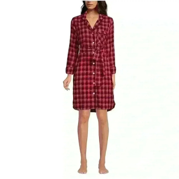 Lands End Long Sleeve Christmas Flannel Plaid dress- NWT | Holiday - Picture 3 of 5